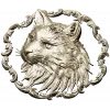 Cat Head Medallion STL - Detailed Bas-Relief for CNC