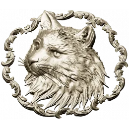 Regal Feline Medallion