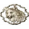 Cat Head Medallion STL - Detailed Bas-Relief for CNC