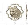 Cat Head Medallion STL - Detailed Bas-Relief for CNC