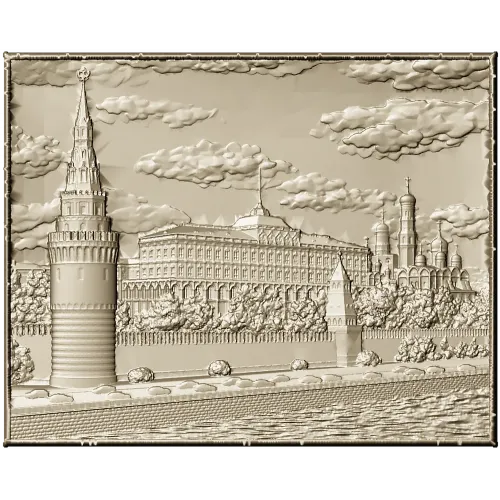 Kremlin Embankment bas-relief - STL 3D model for CNC carving