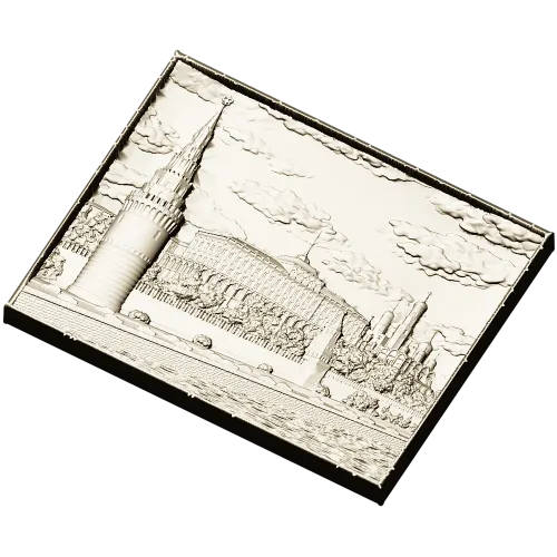 Kremlin Embankment bas-relief - STL 3D model for CNC carving
