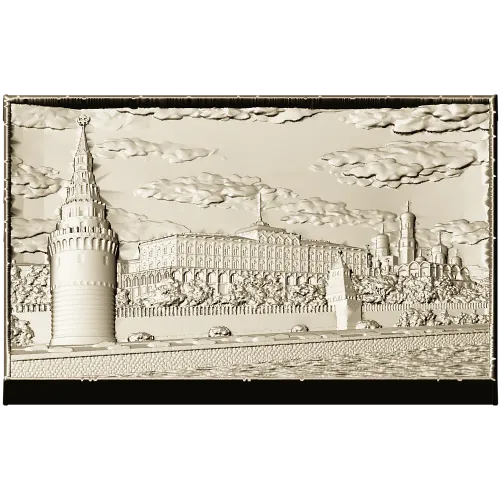 Kremlin Embankment bas-relief - STL 3D model for CNC carving