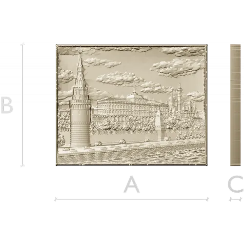 Kremlin Embankment bas-relief - STL 3D model for CNC carving