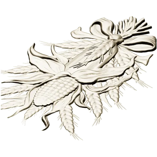 Corn & Wheat High-Relief STL for CNC