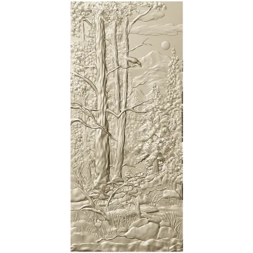 Pine Forest Relief Panel STL for CNC