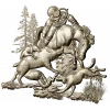 Forest Struggle - high-relief STL 3D model for CNC carving