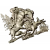 Forest Struggle - high-relief STL 3D model for CNC carving