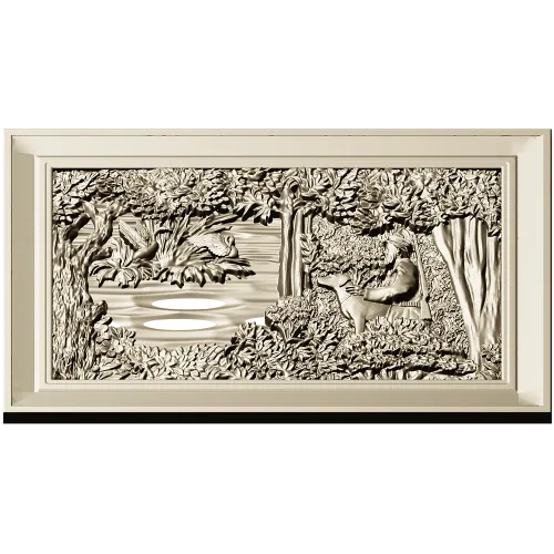Forest Glade Relief - STL 3D model for CNC carving