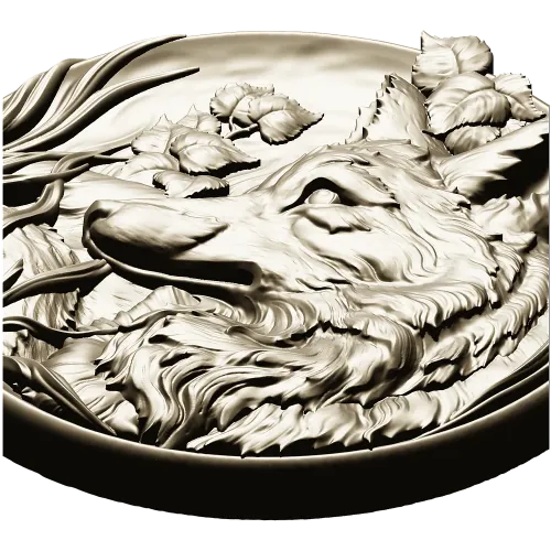 Медальон с лисой - 3D модель STL для ЧПУ