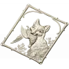Панно с лисой и птицей - 3D модель STL для ЧПУ