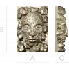 Лик в камнях - высокорельефная 3D модель STL для ЧПУ