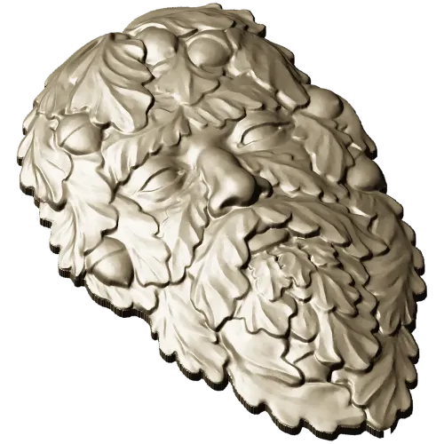 Green Man Oakleaf Relief STL for CNC
