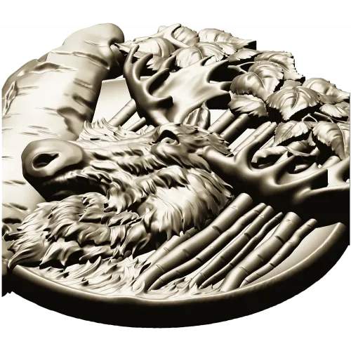 Рельефная тарелка с лосем - 3D модель STL для ЧПУ