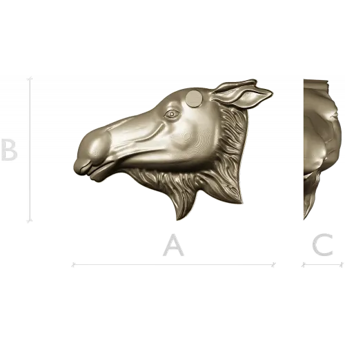 3D модель головы лося в формате STL для фрезеровки ЧПУ