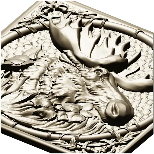 Лось в медальоне - 3D модель STL для ЧПУ