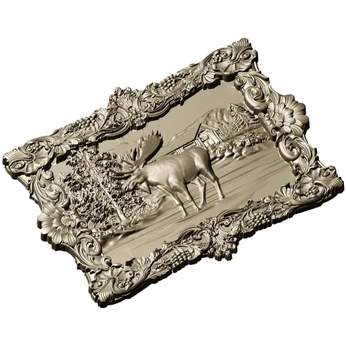 Majestic Moose Relief - STL 3D model for CNC carving
