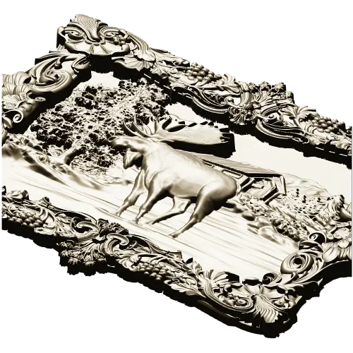 Majestic Moose Relief - STL 3D model for CNC carving