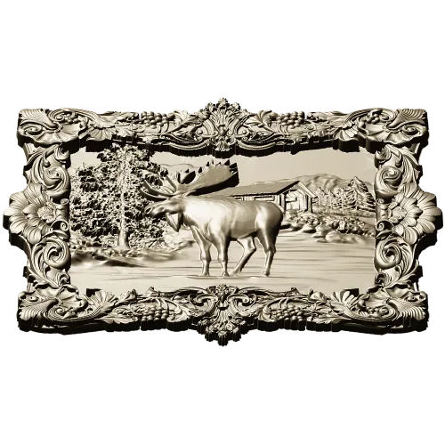 Majestic Moose Relief - STL 3D model for CNC carving
