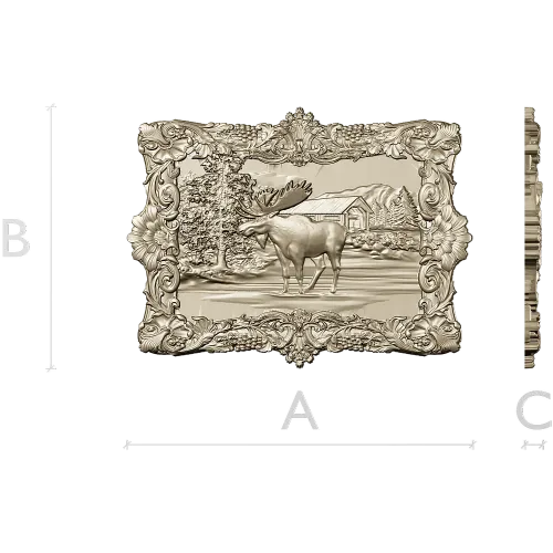 Majestic Moose Relief - STL 3D model for CNC carving