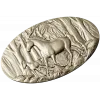 Овальное панно "Кобыла и жеребёнок" - STL для ЧПУ
