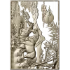 3D модель STL - панно с лошадьми для фрезерной резьбы