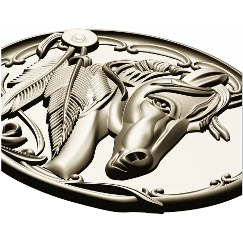 Noble Horse Medallion STL 3D Model for CNC