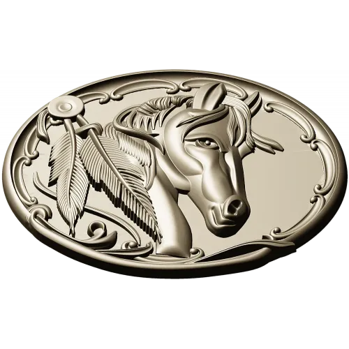 Noble Horse Medallion STL 3D Model for CNC