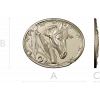 Noble Horse Medallion STL 3D Model for CNC
