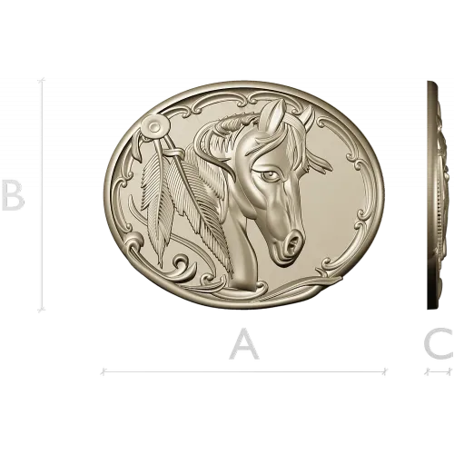 Noble Horse Medallion STL 3D Model for CNC