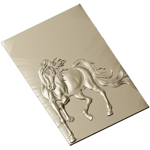 Galloping Horse - high-relief STL 3D model for CNC milling