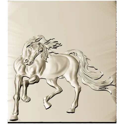 Galloping Horse - high-relief STL 3D model for CNC milling