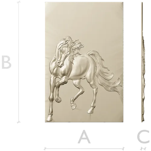 Galloping Horse - high-relief STL 3D model for CNC milling