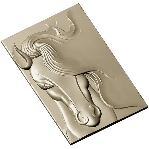 Horse head bas-relief STL for CNC milling, 3D model stl