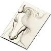 Horse head bas-relief STL for CNC milling, 3D model stl