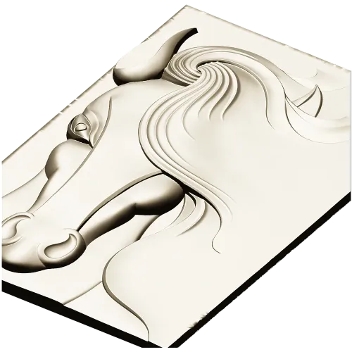 Horse head bas-relief STL for CNC milling, 3D model stl