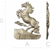 Конь на дыбах - 3D модель STL для ЧПУ: рельефное панно