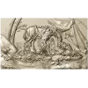 3D модель STL рельефа "Утомлённый конь у шатра" для ЧПУ
