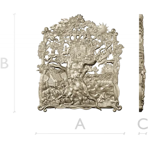 Дуб Лукоморья - 3D модель STL для ЧПУ