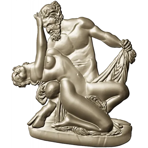 Classical High-Relief "Eternal Embrace" - 3D STL Model for CNC