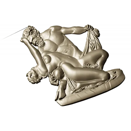 Classical High-Relief "Eternal Embrace" - 3D STL Model for CNC