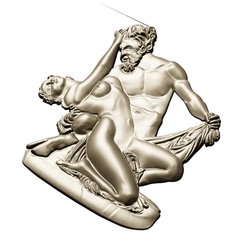Classical High-Relief "Eternal Embrace" - 3D STL Model for CNC