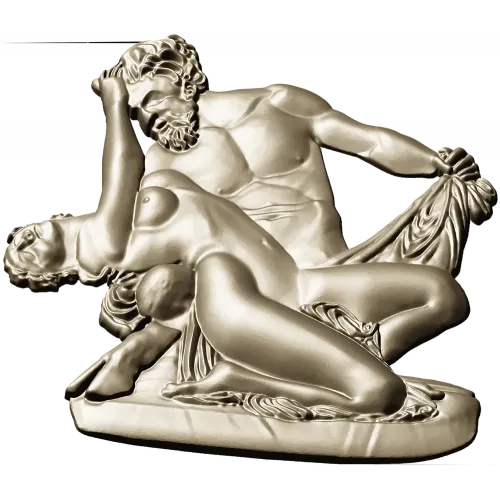 Classical High-Relief "Eternal Embrace" - 3D STL Model for CNC
