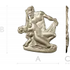 Classical High-Relief "Eternal Embrace" - 3D STL Model for CNC