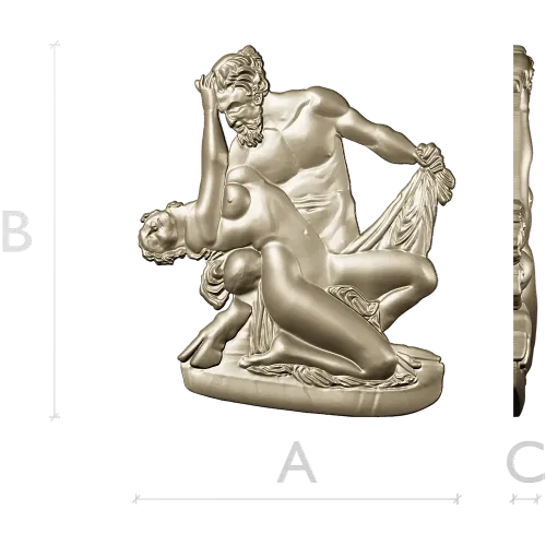 Classical High-Relief "Eternal Embrace" - 3D STL Model for CNC