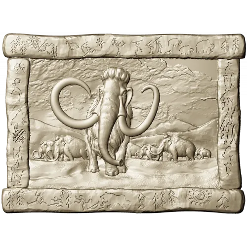 Mammoth Relief Panel STL for CNC carving