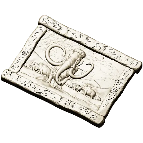 Mammoth Relief Panel STL for CNC carving