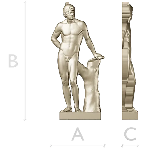 3D модель Марс - скульптурная фигура в формате STL для ЧПУ