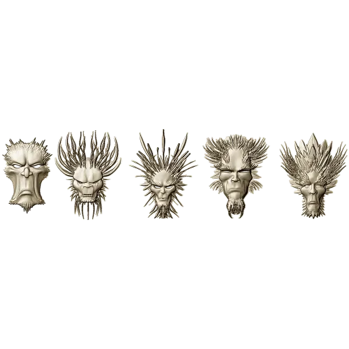 Набор декоративных масок "Лики Солнца" - 3D STL для ЧПУ