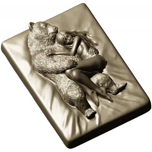 Bear's Embrace - high-relief STL 3D model for CNC